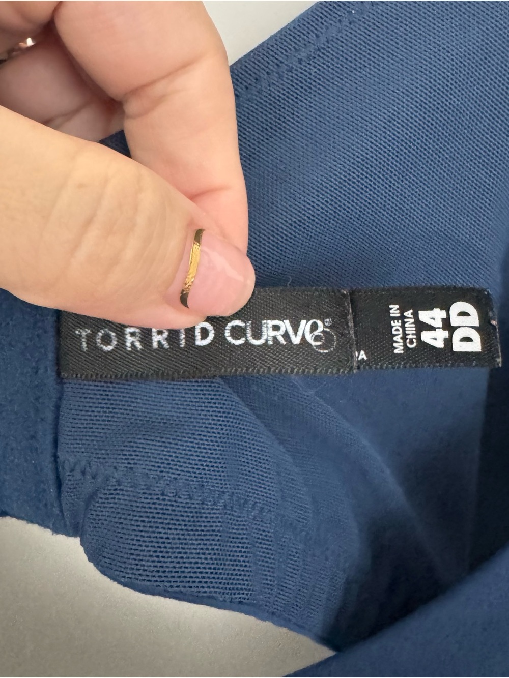 Torrid Curve Wire free Navy Padded Bra 44D - Picture 2 of 3
